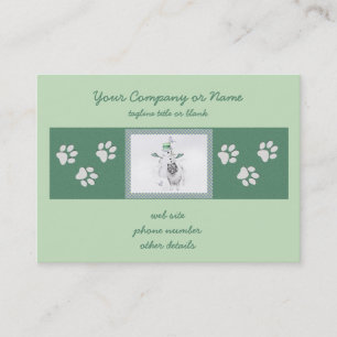 Keeshond Christmas Snowman Painting Dog Art Business Card