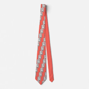 Keeshond Christmas Winter Window Painting Dog Art Tie