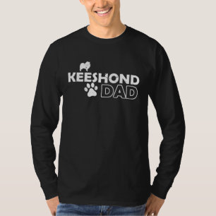 Keeshond Dad Cute Dog Owner Adopt Rescue Fathers T-Shirt
