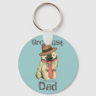 Keeshond Dad Key Ring