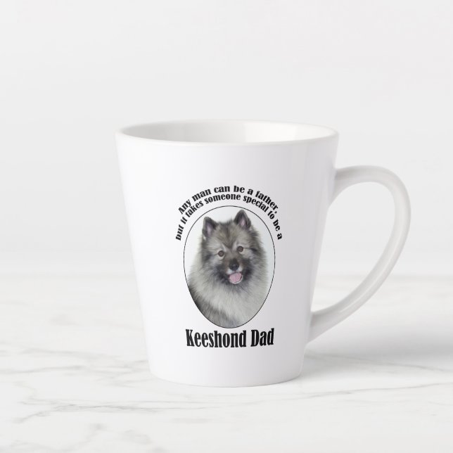 Keeshond Dad Latte Mug (Right)