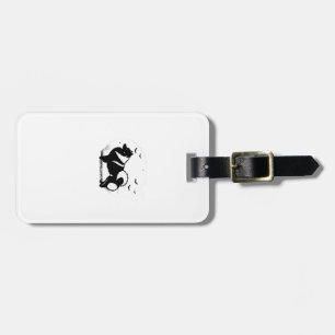 Keeshond Dog � Halloween Moon Silhouette Classic T Luggage Tag