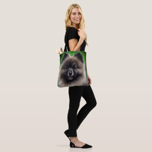 Keeshond Dog in St. Patrick's Day Dress Tote Bag