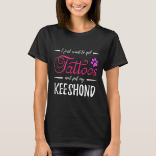 Keeshond Dog Lover Tattoo Funny Dog Mum Gift Idea  T-Shirt
