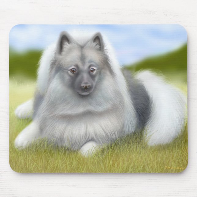 Keeshond Dog Mouse Pad (Front)