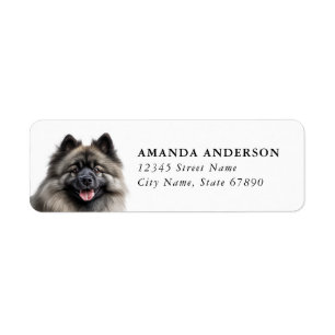 Keeshond Dog Return Address Labels