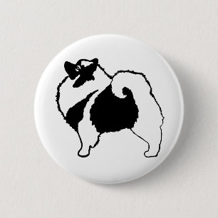 Keeshond Graphics - Cute Original Dog Art 6 Cm Round Badge