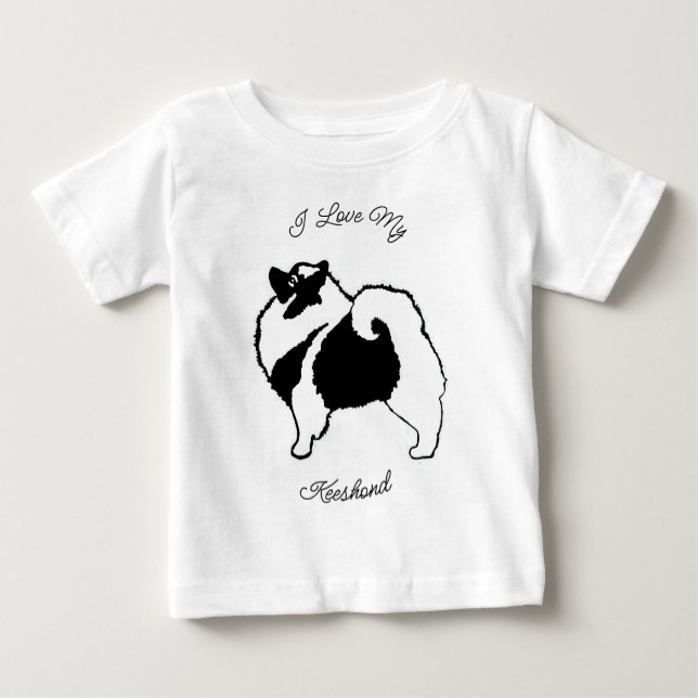 Keeshond Graphics  - Cute Original Dog Art Baby T- T-Shirt (Front)