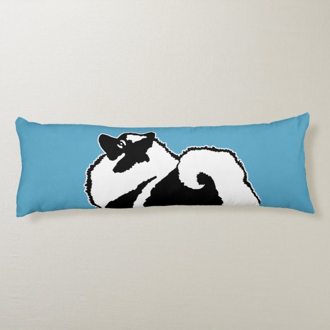 Keeshond Graphics  - Cute Original Dog Art Body Cushion (Back)