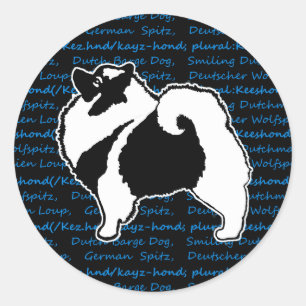 Keeshond Graphics  - Cute Original Dog Art Classic Round Sticker