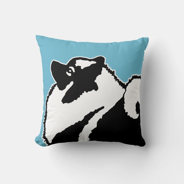 Keeshond Graphics  - Cute Original Dog Art Cushion (Front)