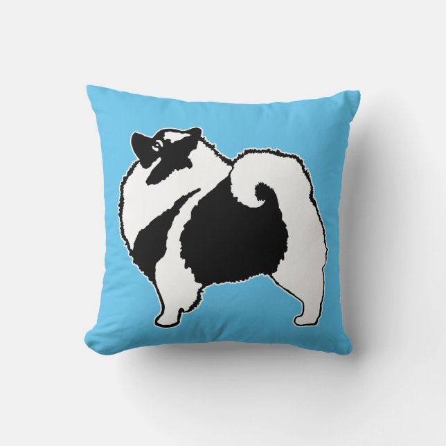 Keeshond Graphics  - Cute Original Dog Art Cushion (Front)