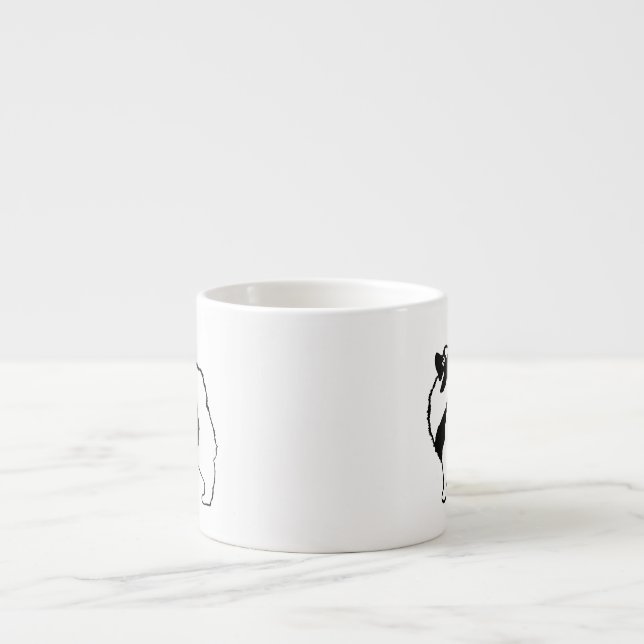 Keeshond Graphics  - Cute Original Dog Art Espresso Cup (Front)