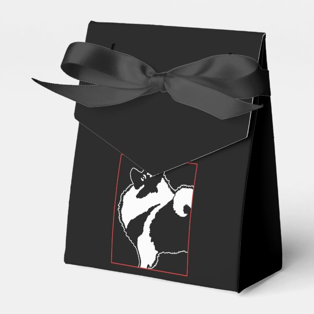 Keeshond Graphics  - Cute Original Dog Art Favour Box (Front Side)