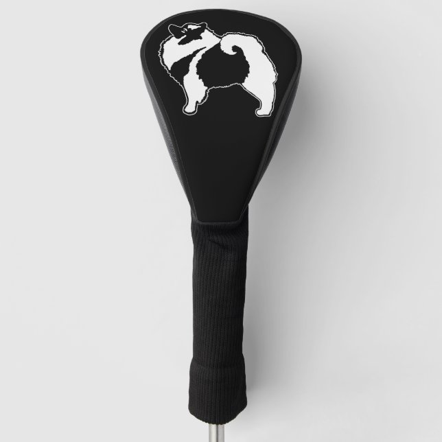 Keeshond Graphics  - Cute Original Dog Art Golf Head Cover (Front)