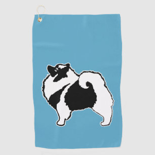 Keeshond Graphics  - Cute Original Dog Art Golf Towel