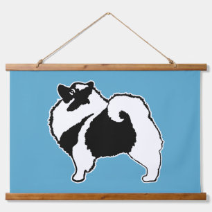 Keeshond Graphics - Cute Original Dog Art Hanging Tapestry