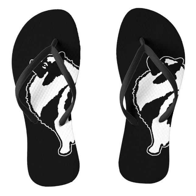 Keeshond Graphics  - Cute Original Dog Art Jandals (Footbed)