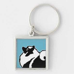 Keeshond Graphics  - Cute Original Dog Art Key Ring
