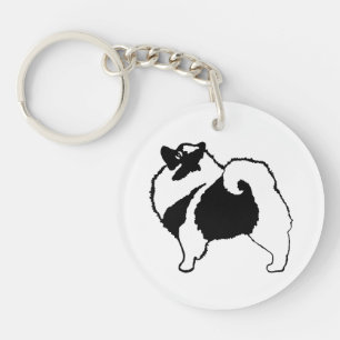 Keeshond Graphics  - Cute Original Dog Art Key Ring