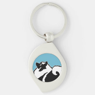 Keeshond Graphics  - Cute Original Dog Art Key Ring