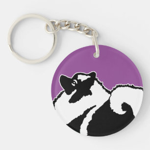 Keeshond Graphics  - Cute Original Dog Art Key Ring