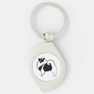 Keeshond Graphics  - Cute Original Dog Art Key Ring