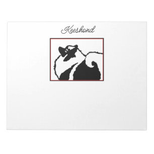 Keeshond Graphics  - Cute Original Dog Art Notepad