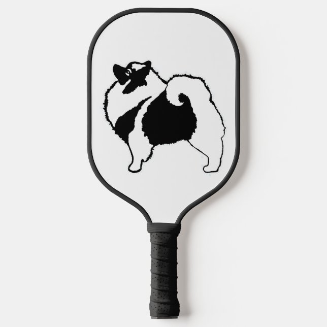 Keeshond Graphics  - Cute Original Dog Art Pickleball Paddle (Front)