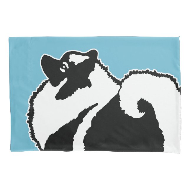 Keeshond Graphics  - Cute Original Dog Art Pillowcase (Front)