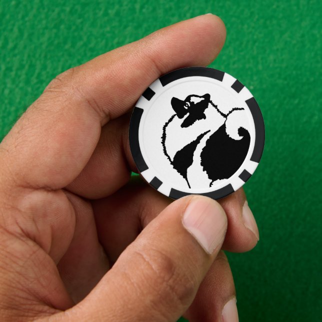 Keeshond Graphics  - Cute Original Dog Art Poker Chips (Hand)