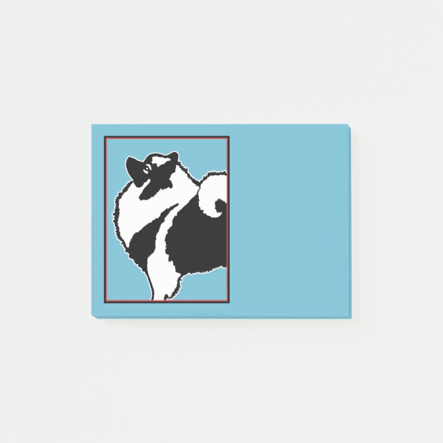 Keeshond Graphics  - Cute Original Dog Art Post-it Notes (Front)