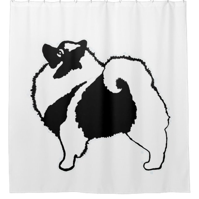 Keeshond Graphics  - Cute Original Dog Art Shower Curtain (Front)