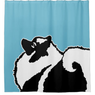 Keeshond Graphics - Cute Original Dog Art Shower Curtain