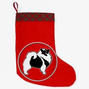 Keeshond Graphics - Cute Original Dog Art Small Christmas Stocking