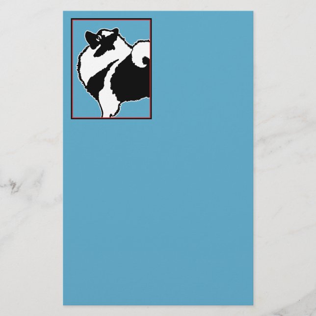 Keeshond Graphics  - Cute Original Dog Art Stationery (Front)