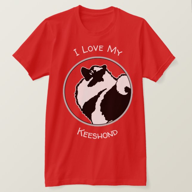 Keeshond Graphics  - Cute Original Dog Art T-Shirt (Design Front)