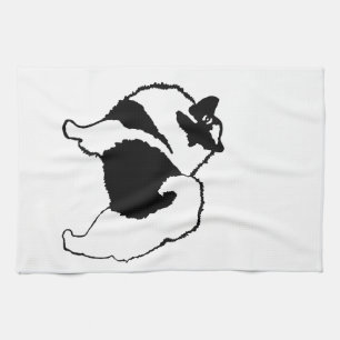 Keeshond Graphics  - Cute Original Dog Art Tea Towel