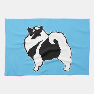 Keeshond Graphics - Cute Original Dog Art Tea Towel