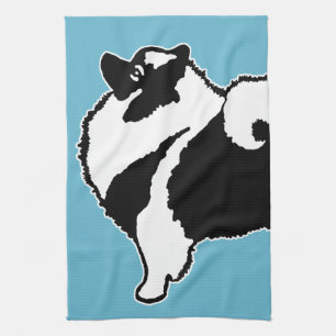 Keeshond Graphics  - Cute Original Dog Art Tea Towel
