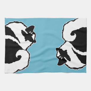 Keeshond Graphics - Cute Original Dog Art Tea Towel