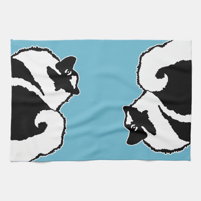 Keeshond Graphics  - Cute Original Dog Art Tea Towel (Horizontal)