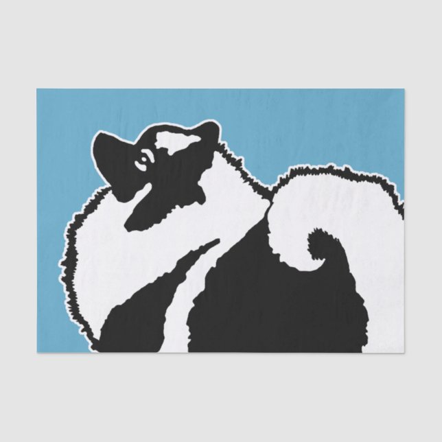 Keeshond Graphics  - Cute Original Dog Art Tissue Paper (Front)