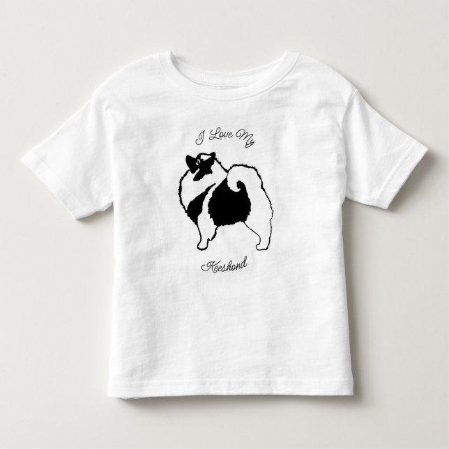 Keeshond Graphics  - Cute Original Dog Art Toddler Toddler T-Shirt (Front)