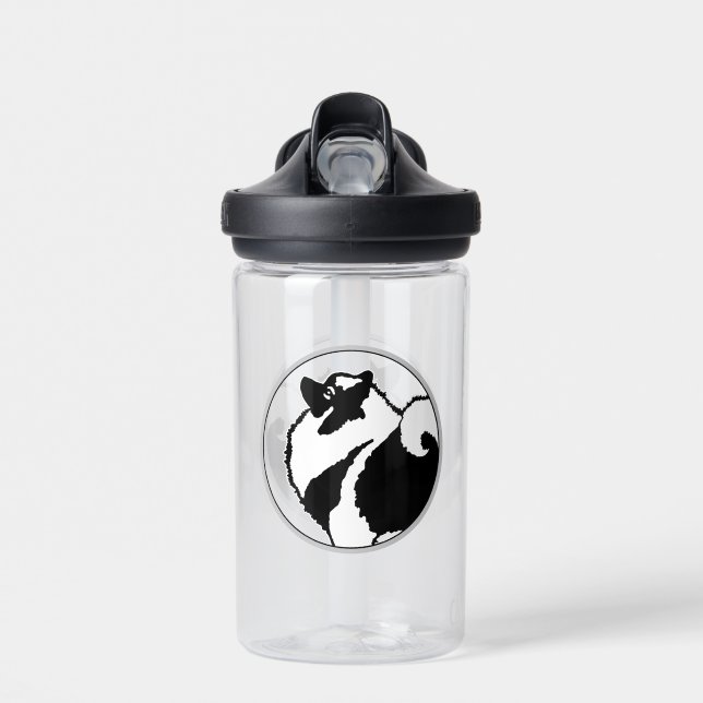 Keeshond Graphics  - Cute Original Dog Art Water Bottle (Front)