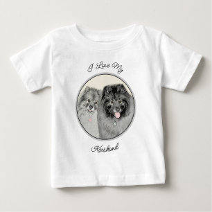 Keeshond Graphics Keeshond Mum and Son Baby T-Shirt