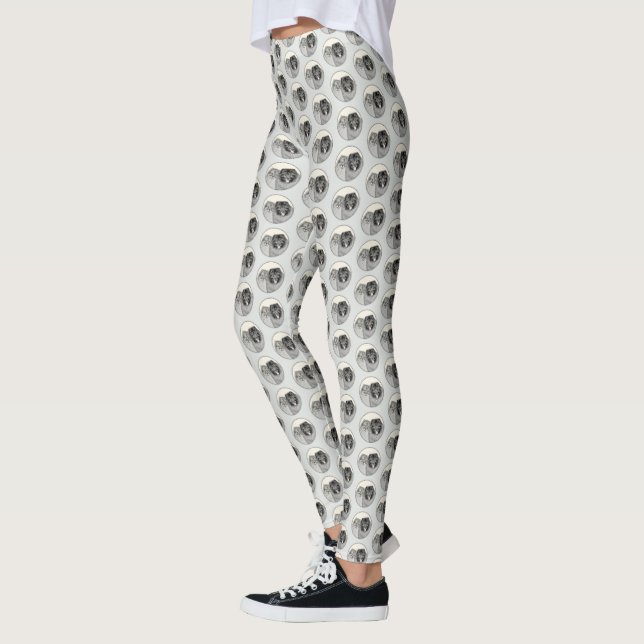 Keeshond Graphics Keeshond Mum and Son Leggings (Left)