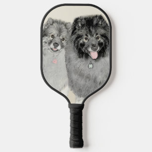 Keeshond Graphics Keeshond Mum and Son Pickleball Paddle
