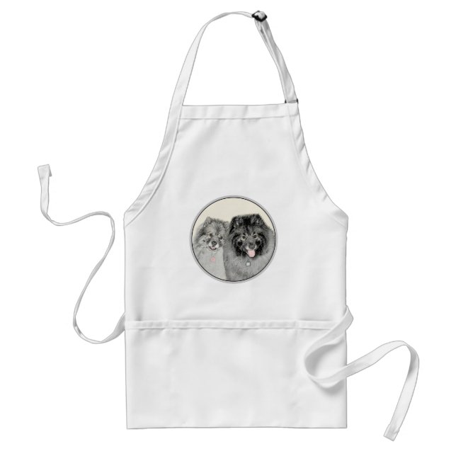 Keeshond Graphics Keeshond Mum and Son Standard Apron (Front)