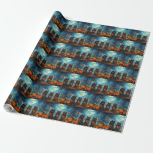 Keeshond Halloween Spooky Wrapping Paper